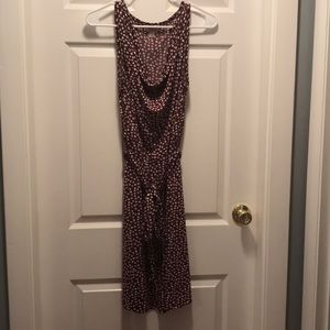 Loft Polka Dot tie waist dress